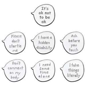 Speech Bubble Mental Health Awareness Enamel Pins