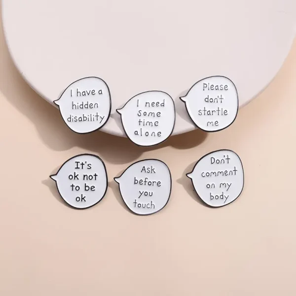 Speech Bubble Mental Health Awareness Enamel Pins