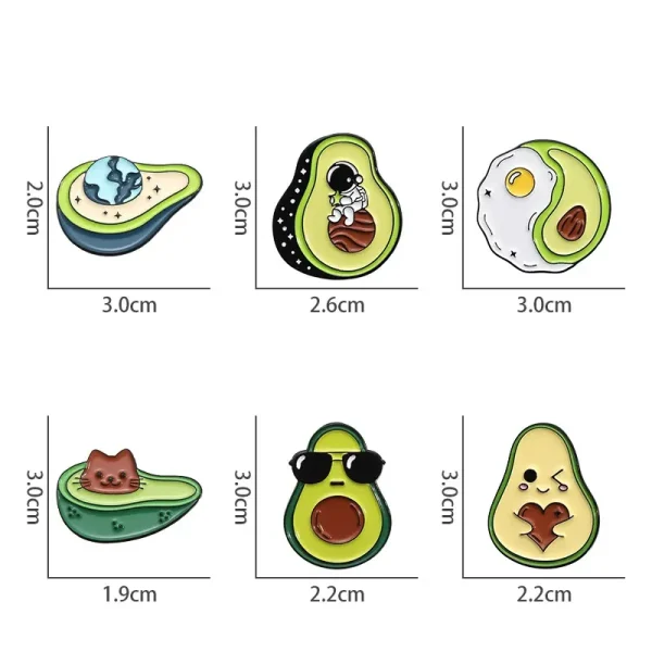 Whimsical Fruit and Animal Enamel Lapel Pin
