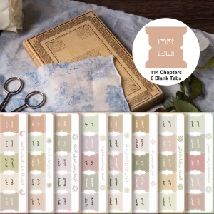120 Pcs Premium Arabic Quran Surah Index Tabs (1) 120 Pcs Premium Arabic Quran Surah Index Tabs