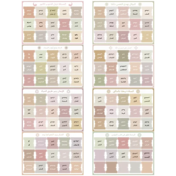 120 Pcs Premium Arabic Quran Surah Index Tabs