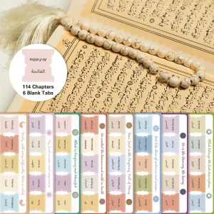 120 Premium Quran Index Tabs with Arabic & English Surah Names (1) 120 Premium Quran Index Tabs with Arabic & English Surah Names