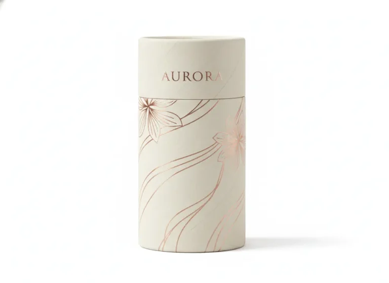 Luxury 3-piece custom cardboard tube for high-end cosmetics