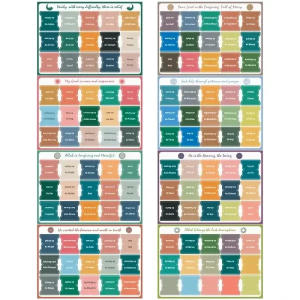 Quran Chapter Tabs - Easy Study Stickers in English (Green)