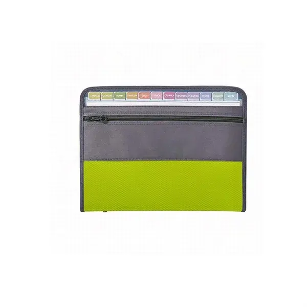 13-Pocket A4 Zippered Expanding File Folder Bag