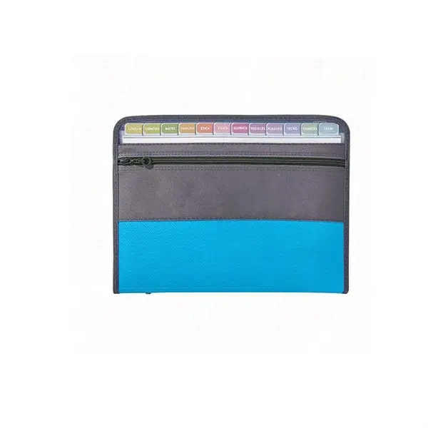 13-Pocket A4 Zippered Expanding File Folder Bag