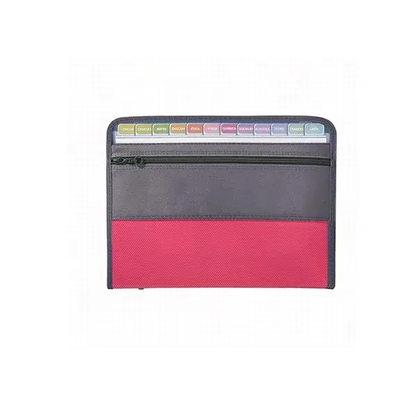 13-Pocket A4 Zippered Expanding File Folder Bag