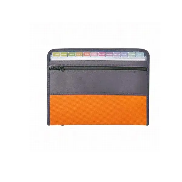 13-Pocket A4 Zippered Expanding File Folder Bag