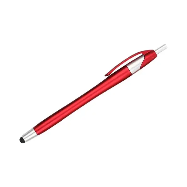 2-in-1 Metallic Retractable Stylus Ballpoint Pen