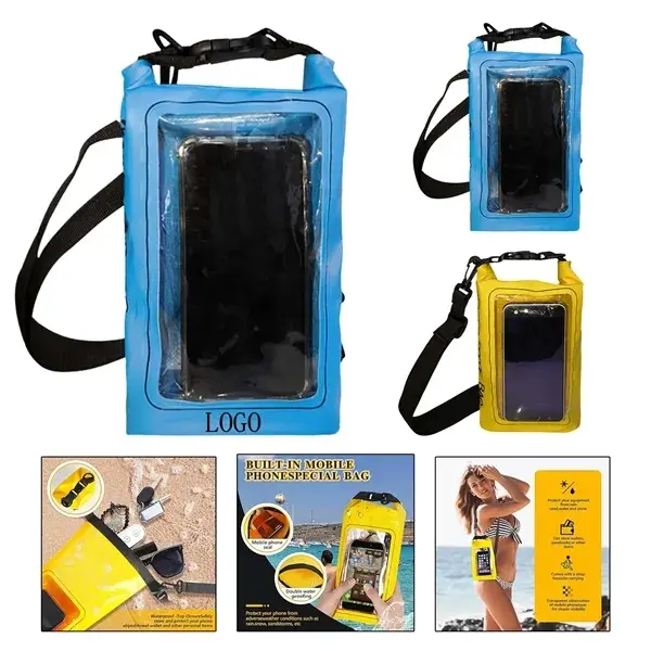 2L Waterproof Phone Dry Bag with Touchscreen Window