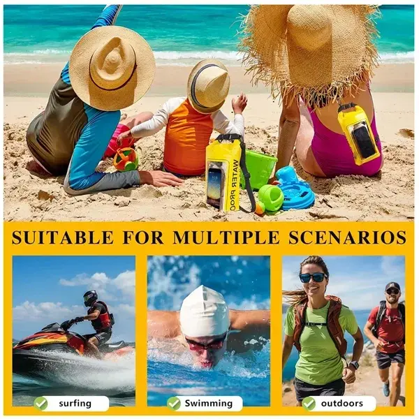 2L Waterproof Phone Dry Bag with Touchscreen Window