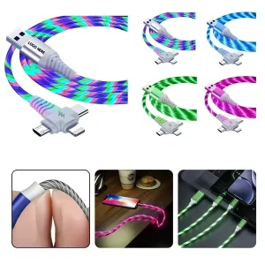3-in-1 LED Streaming Reinforced Multi Charging Cable (1) 3-in-1 LED Streaming Reinforced Multi Charging Cable