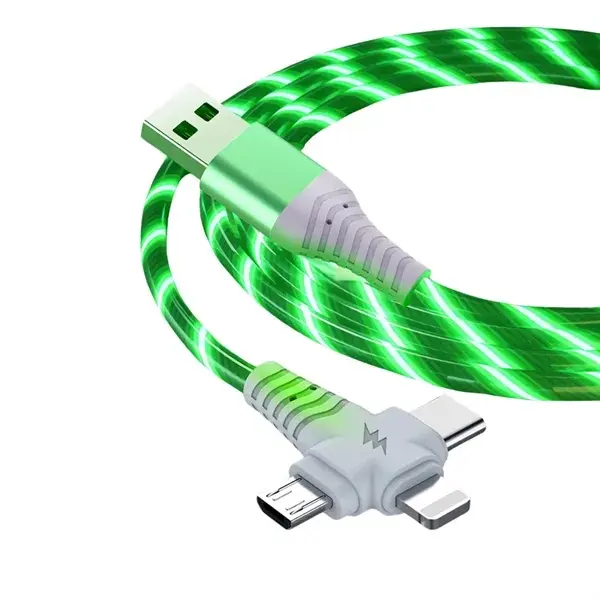 3-in-1 LED Streaming Reinforced Multi Charging Cable