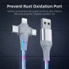 3-in-1 LED Streaming Reinforced Multi Charging Cable