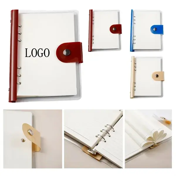 A5 Transparent PVC Loose-leaf Ring Binder Notebook