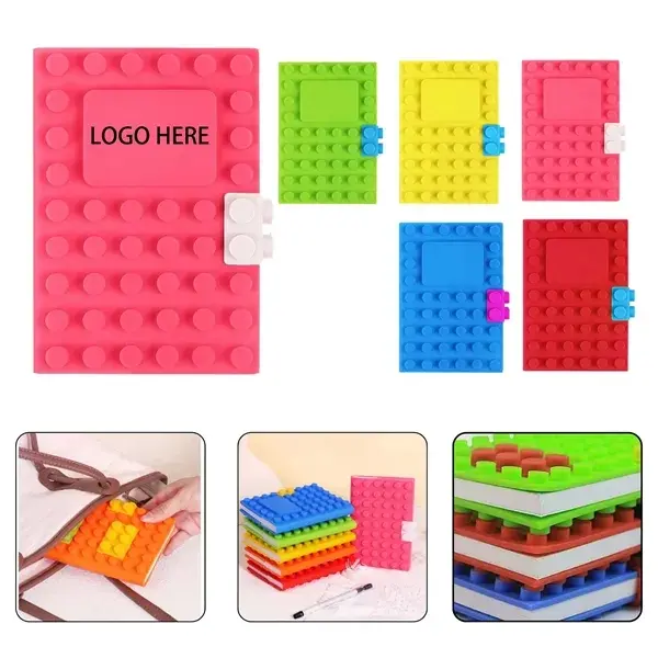 Creative A6 Silicone Building Block Notebook Journal