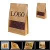 Custom Printed Kraft Paper Stand-Up Food Bags with Window