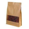 Custom Printed Kraft Paper Stand-Up Food Bags with Window