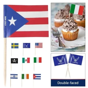 Custom Printed Paper Toothpick Flags for Food Decoration (1) Custom Printed Paper Toothpick Flags for Food Decoration