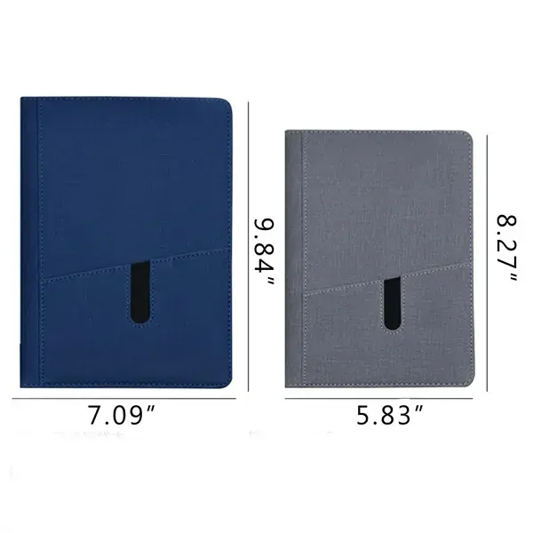 Customizable PU Leather Notebook with Mobile Phone Pocket