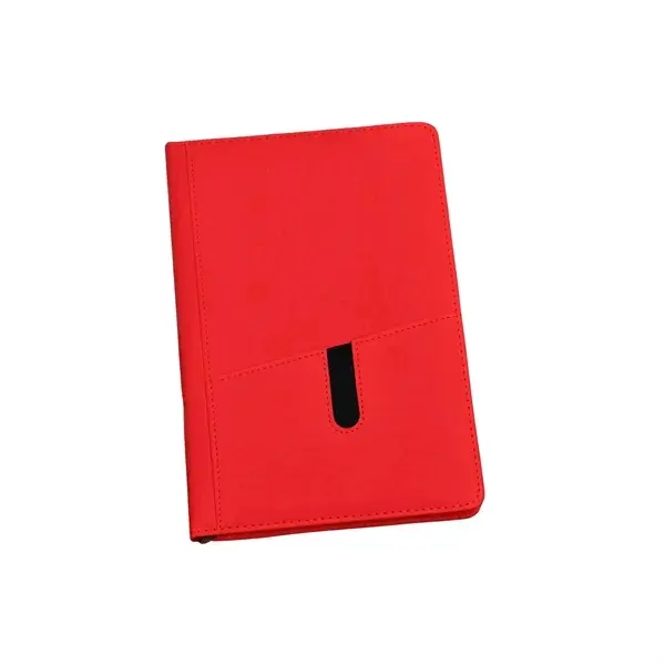 Customizable PU Leather Notebook with Mobile Phone Pocket