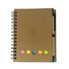 Eco-Friendly Spiral Notebook with Pen and Sticky Note Set