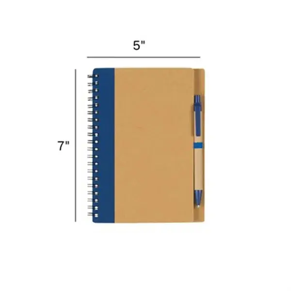 Eco-Friendly Spiral Notebook with Recycled Pen Set
