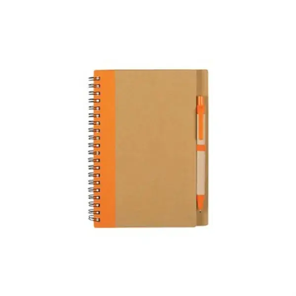 Eco-Friendly Spiral Notebook with Recycled Pen Set