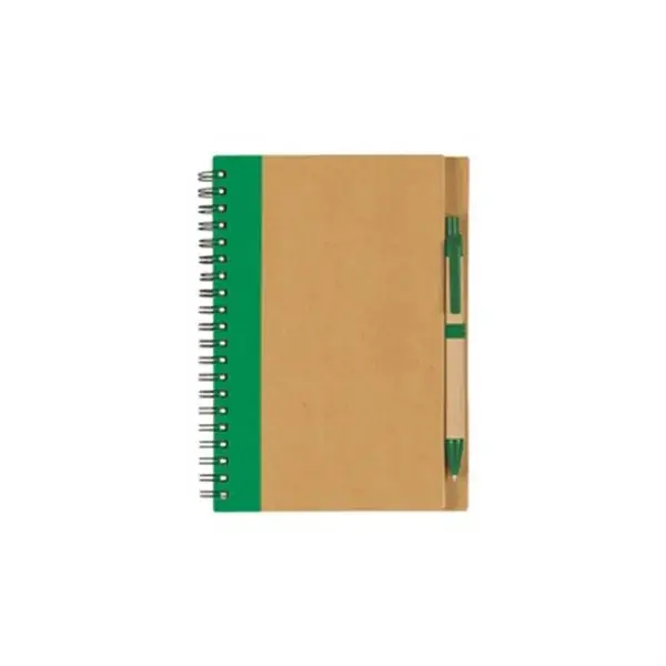 Eco-Friendly Spiral Notebook with Recycled Pen Set