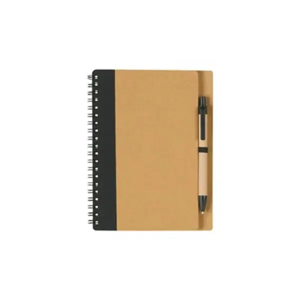Eco-Friendly Spiral Notebook with Recycled Pen Set