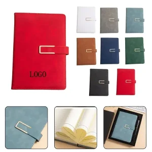 Premium Custom A5 PU Leather Notebook with Metal Buckle (1) Premium Custom A5 PU Leather Notebook with Metal Buckle