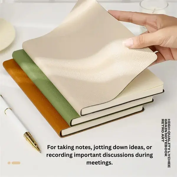 Premium Lychee Textured Leather A5 Professional Notebook