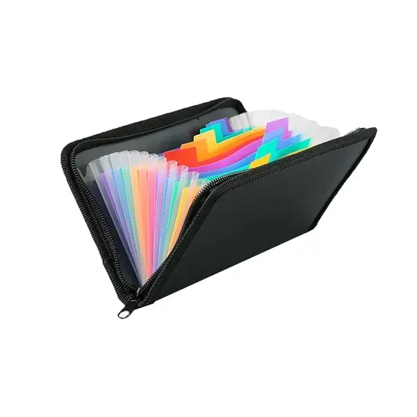 13-Pocket Mini Zippered Accordion Receipt Organizer