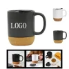 13oz Ceramic Coffee Mug with Insulated Cork Base and Lid