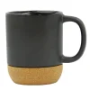 13oz Ceramic Coffee Mug with Insulated Cork Base and Lid