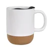 13oz Ceramic Coffee Mug with Insulated Cork Base and Lid