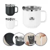 15oz Double Wall Insulated Stainless Steel Coffee Mug with Lid