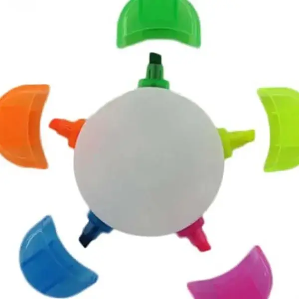 5-in-1 Multicolor Flower Shape Highlighter Pen