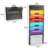 7-Pocket Hanging Rainbow Accordion File Organizer