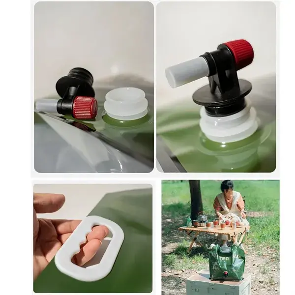 8L Portable Foldable Camping Water Storage Bag with Tap