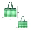 Custom Branded Checkered Non-Woven Shopping Tote Bags