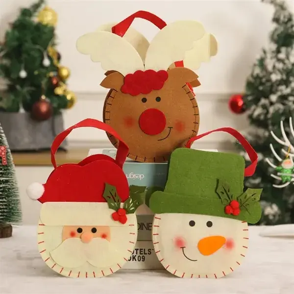 Custom Christmas Felt Character Handbag Gift Pouches