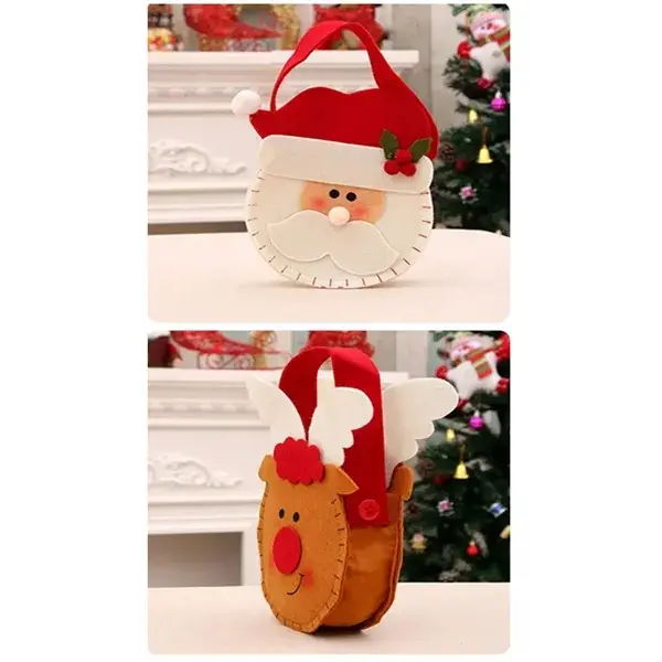 Custom Christmas Felt Character Handbag Gift Pouches