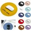 Custom Round PU Leather Mouse Pad for Office