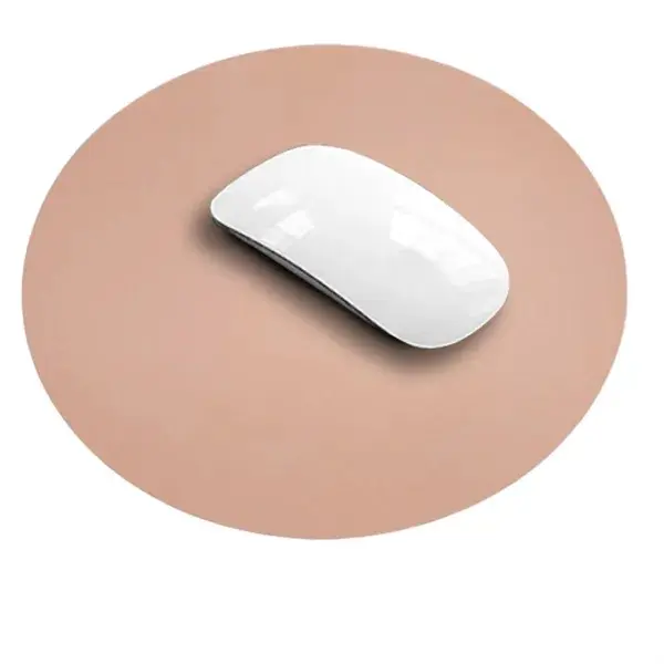 Custom Round PU Leather Mouse Pad for Office