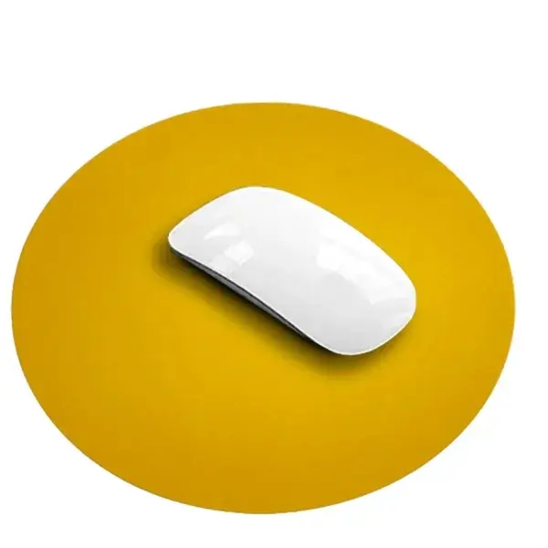 Custom Round PU Leather Mouse Pad for Office