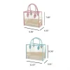 Custom Transparent PVC Tote Bag with PU Leather Handles