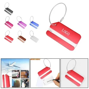 Durable Aluminum Alloy Luggage Tags with Privacy Shield