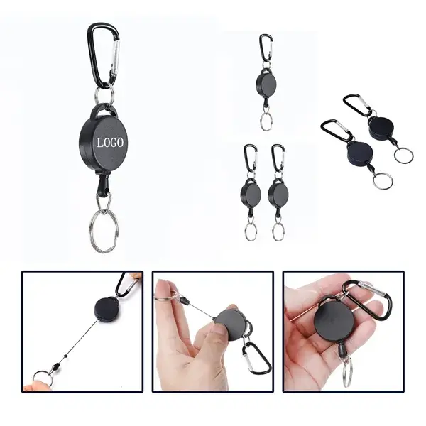 Heavy Duty Retractable Carabiner Security Key Reel