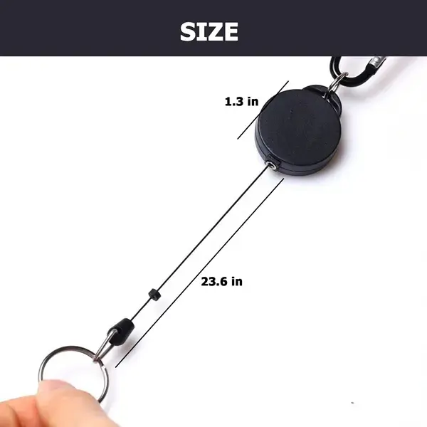 Heavy Duty Retractable Carabiner Security Key Reel